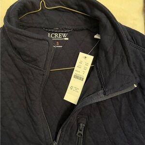 J. Crew Dark Blue Quilted Vest